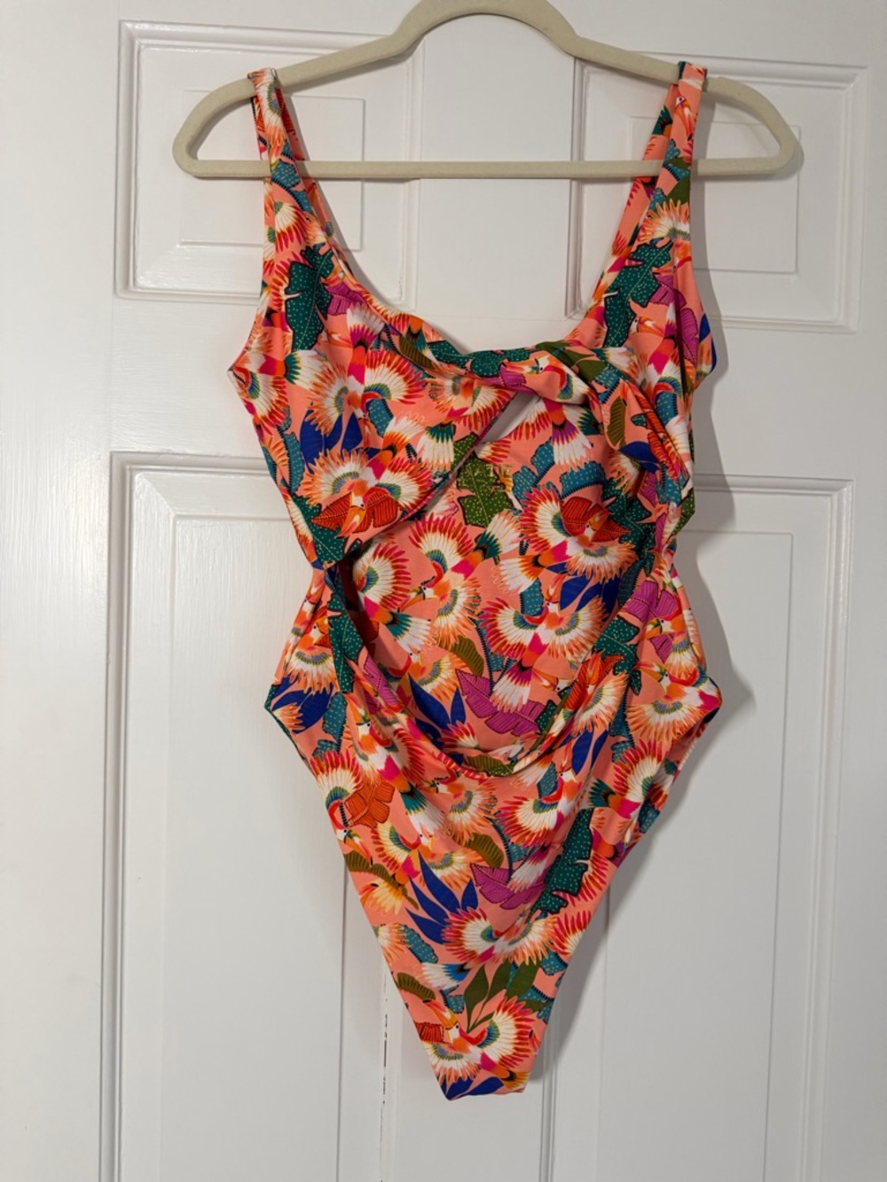 Skatie Chloe Style Floral One-Piece Swimsuit - Coral, Pink, Green, Blue, Purple